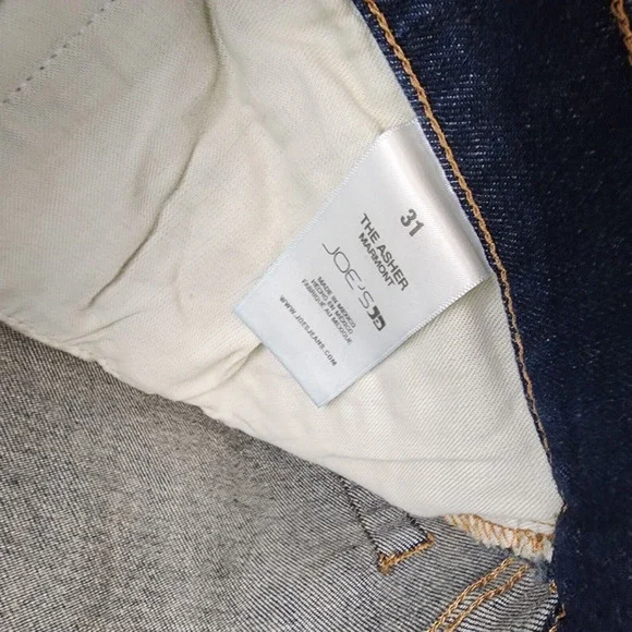 Joe's Jeans The Asher Slim Fit Jeans Mens 31 Navy Denim Faded Button Zip Closure - Picture 12 of 15